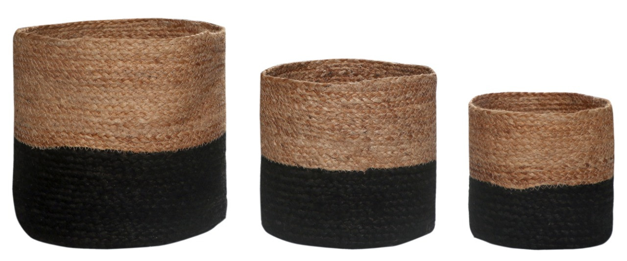 JUTE BASKET (lot de 3)